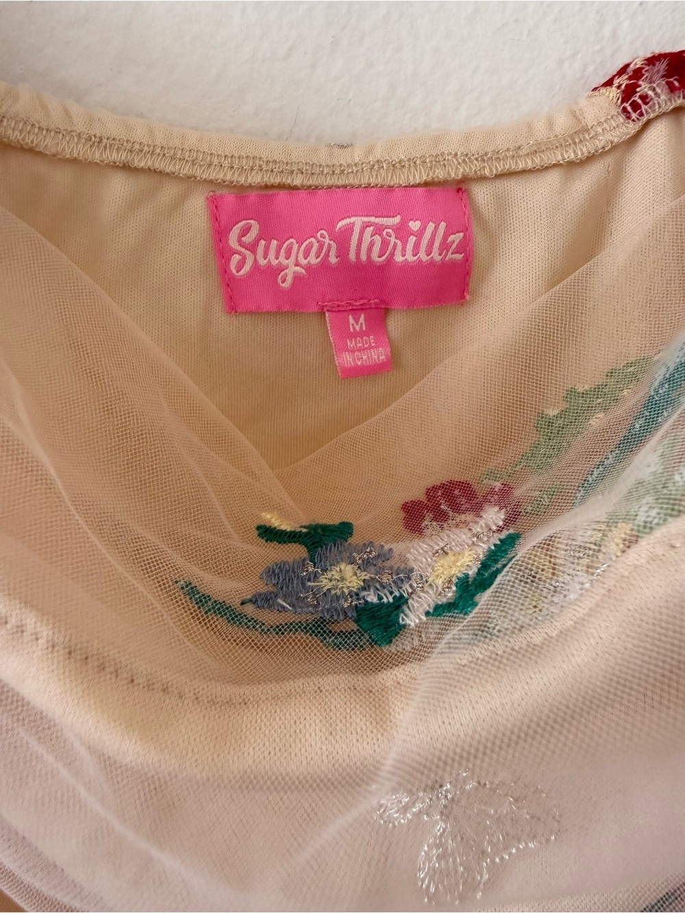 Dolls Kill Sugar Thrillz Feels Like Paradise Floral Mini Dress Size Medium - Picture 15 of 16